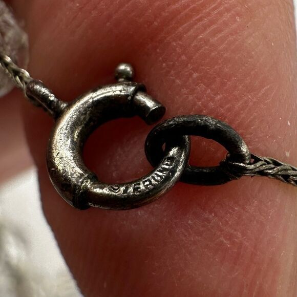 15" Vintage graduated rock crystal all strung on a sterling silver chain! - Picture 16 of 16